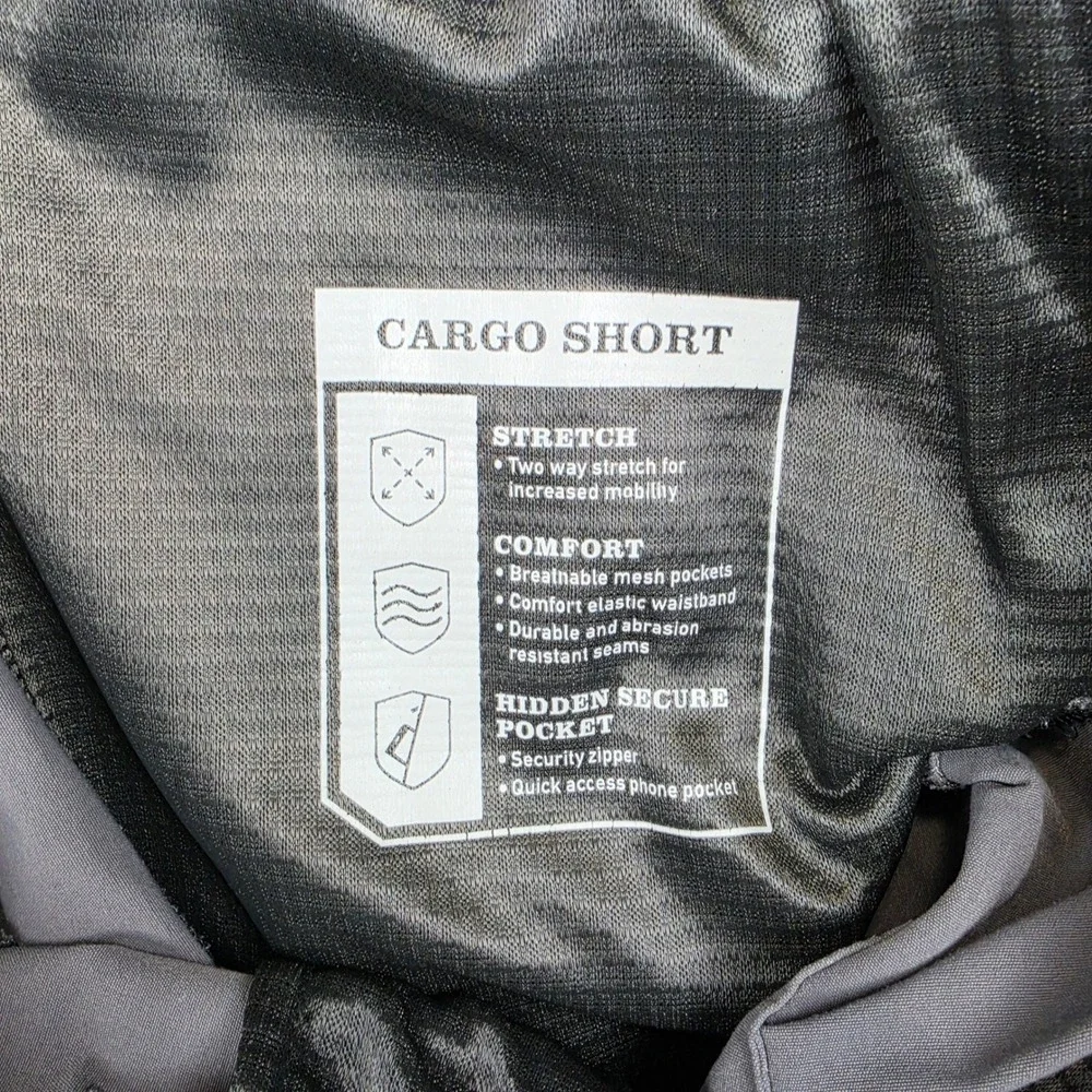 Orvis Cargo Shorts Mens 34 Grey Tan Lot of 2 Stretch Hiking Outdoor Utility Belt